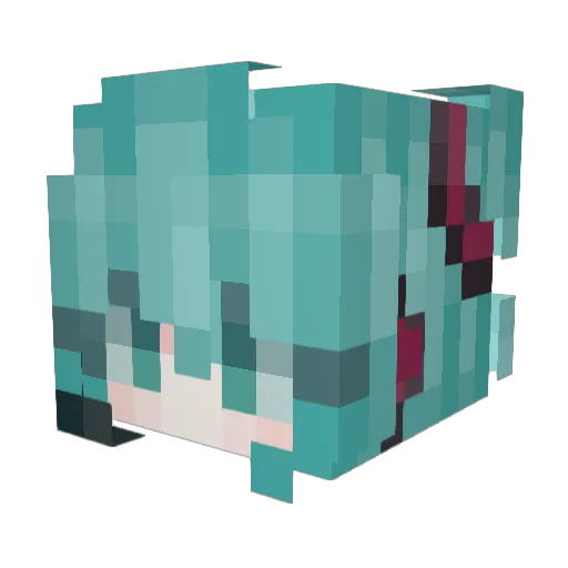 qxyc Minecraft avatar head, 3D render