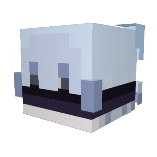 qxzvz Minecraft avatar head, 3D render