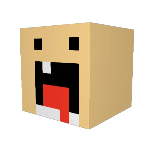 qy8zl Minecraft avatar head, 3D render