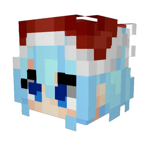qy_forever Minecraft avatar head, 3D render