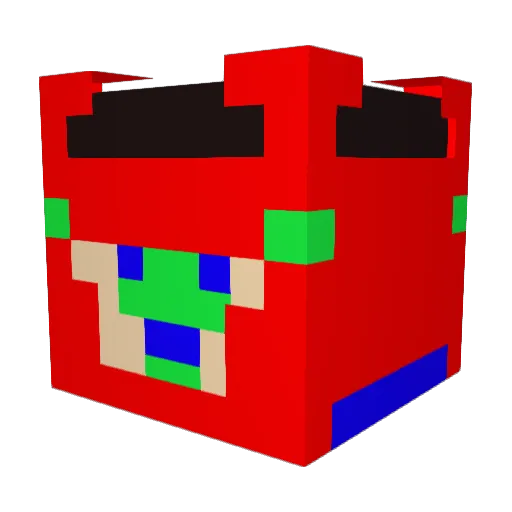 qyb7120 Minecraft avatar head, 3D render