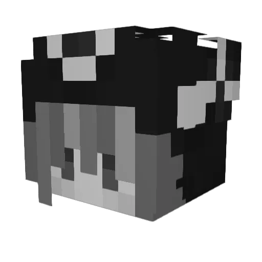 qyeb Minecraft avatar head, 3D render