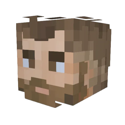 qyrothic Minecraft avatar head, 3D render