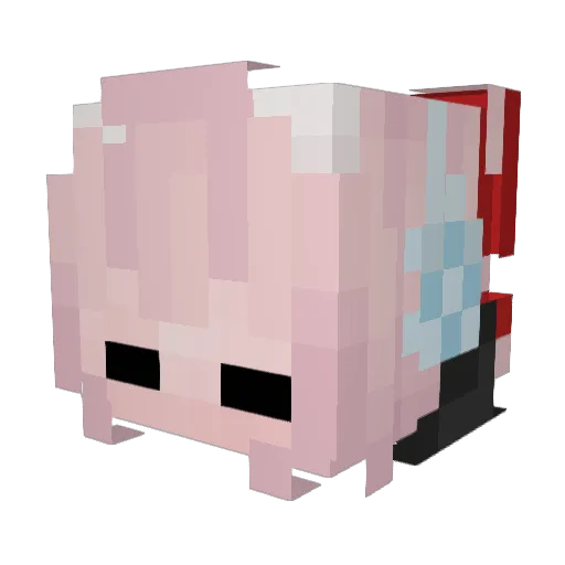 qywnb Minecraft avatar head, 3D render