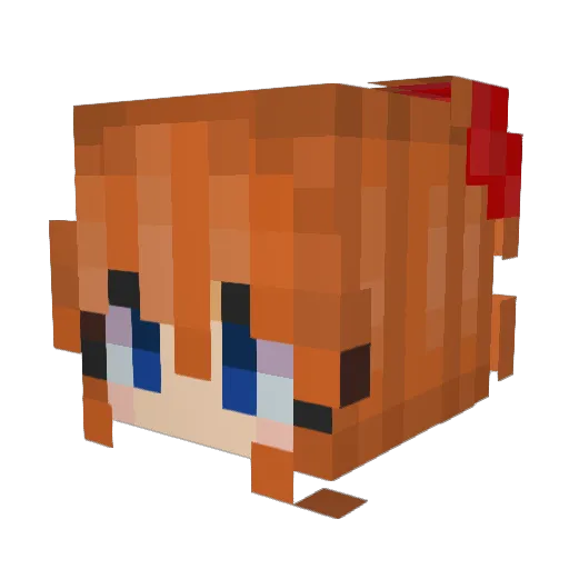 qz1e Minecraft avatar head, 3D render