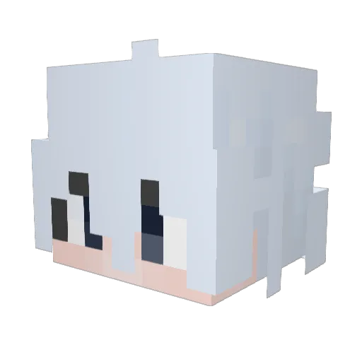 qz_qz Minecraft avatar head, 3D render