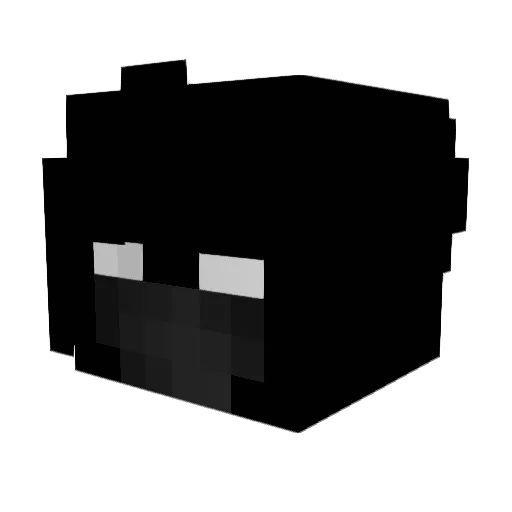 qzakm Minecraft avatar head, 3D render