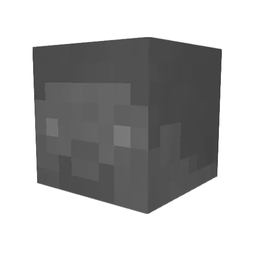 qzcd Minecraft avatar head, 3D render