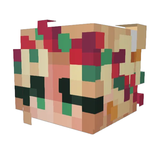 qzep Minecraft avatar head, 3D render