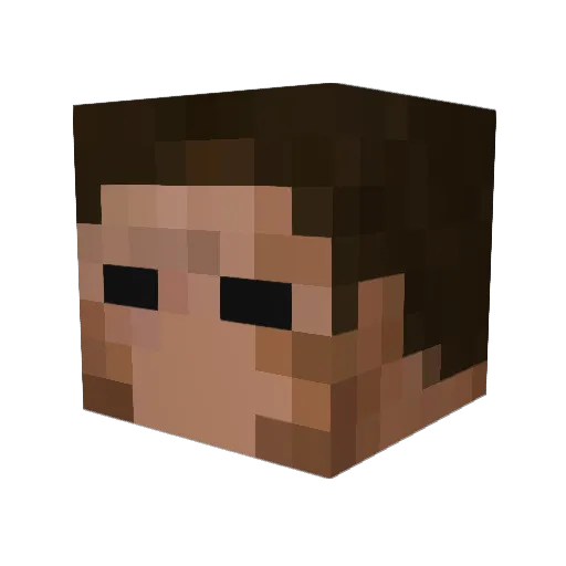 qzgy Minecraft avatar head, 3D render