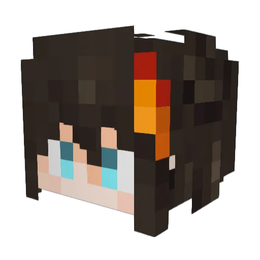 qzh222 Minecraft avatar head, 3D render