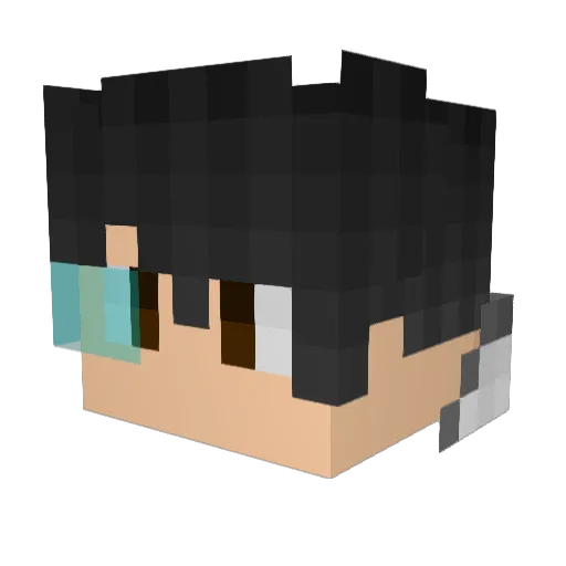 qzhon Minecraft avatar head, 3D render