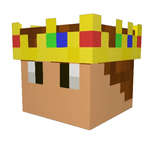 qzizz Minecraft avatar head, 3D render