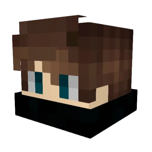 qzo Minecraft avatar head, 3D render