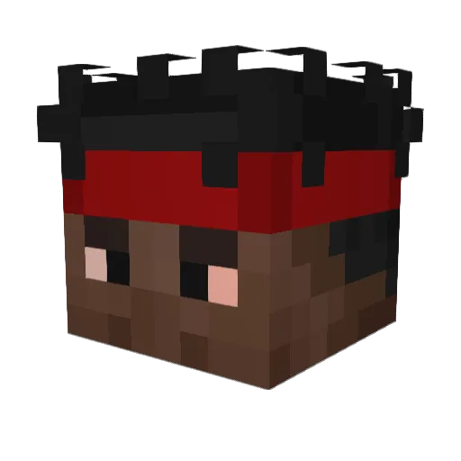 qzp_ Minecraft avatar head, 3D render