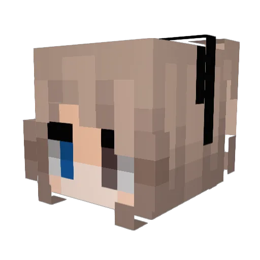 qzueen Minecraft avatar head, 3D render