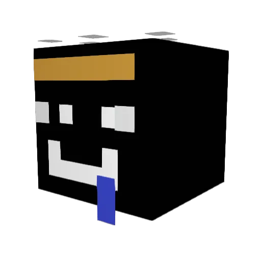 qzxtys Minecraft avatar head, 3D render
