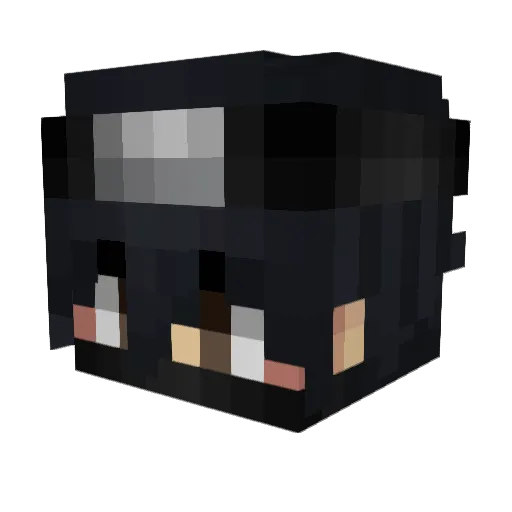 qzxvw Minecraft avatar head, 3D render