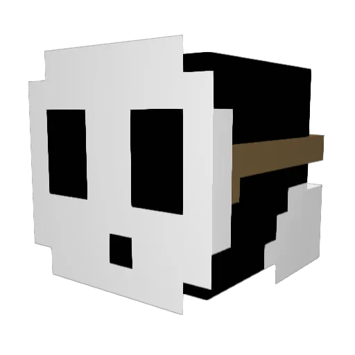 r01dz Minecraft avatar head, 3D render