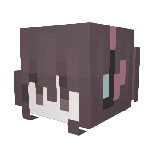 r022 Minecraft avatar head, 3D render