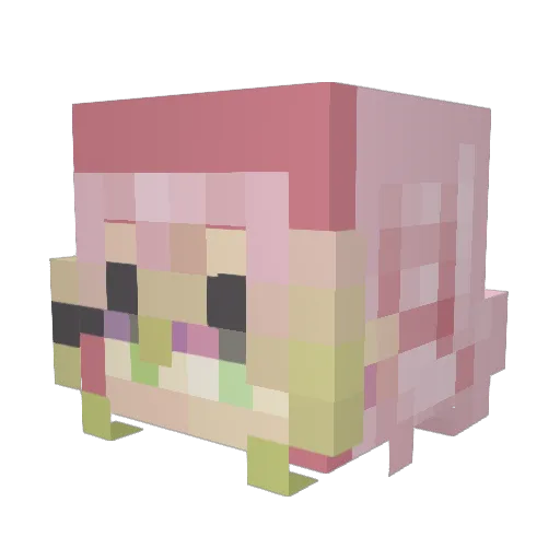 r05e_ Minecraft avatar head, 3D render