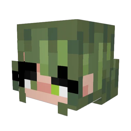 r0n_mekirin Minecraft avatar head, 3D render