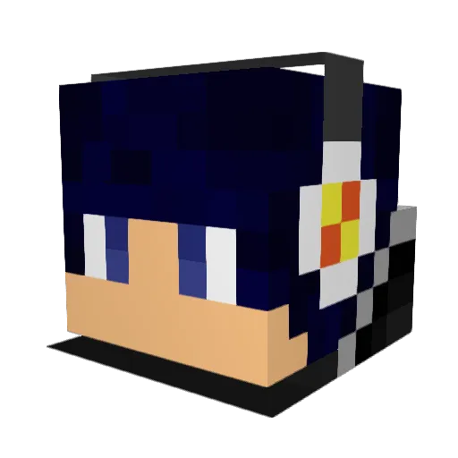 r0t11 Minecraft avatar head, 3D render