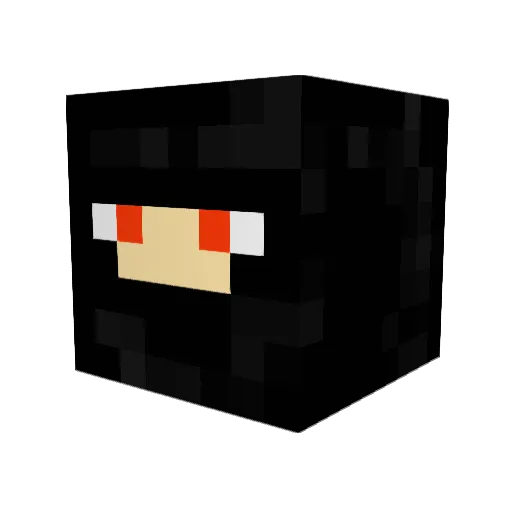 r0w1e Minecraft avatar head, 3D render