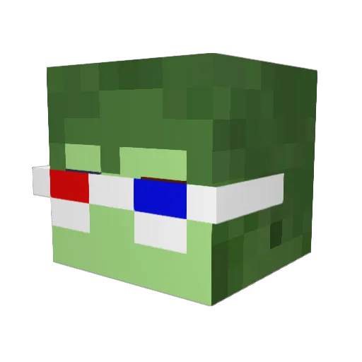 r0wk Minecraft avatar head, 3D render