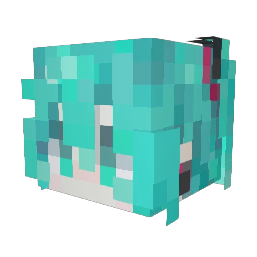 r184 Minecraft avatar head, 3D render