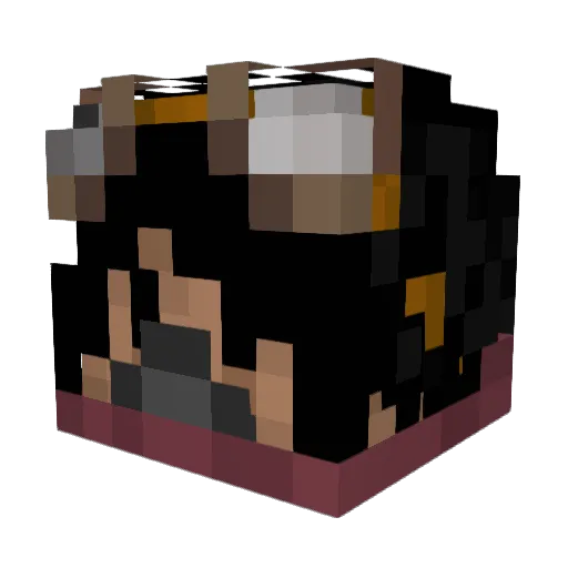 r1ftx_ Minecraft avatar head, 3D render