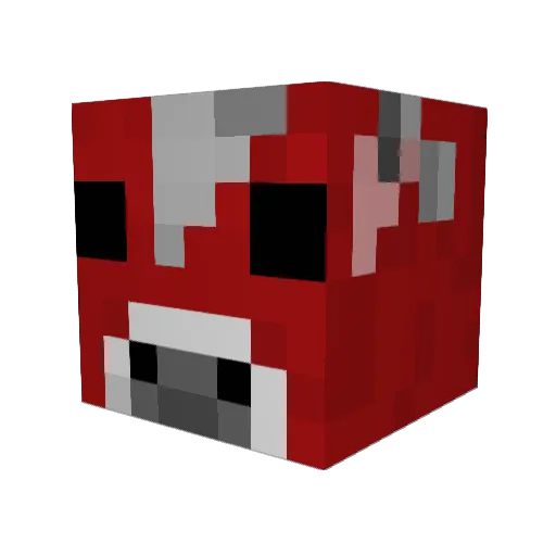 r1gged Minecraft avatar head, 3D render