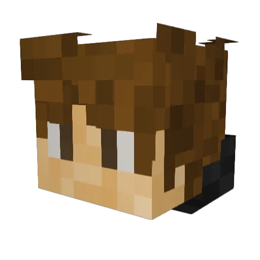 r1vali Minecraft avatar head, 3D render
