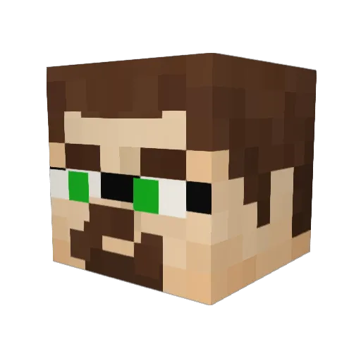 r2q2d2r2 Minecraft avatar head, 3D render