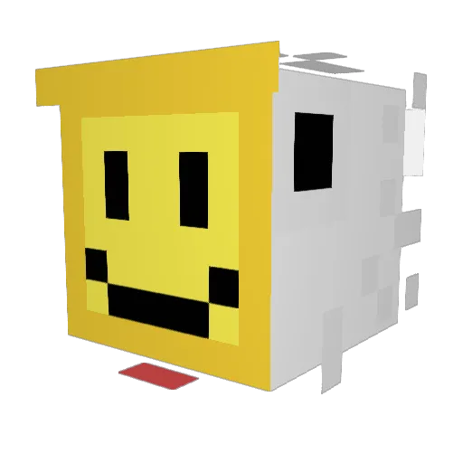 r3_m11e Minecraft avatar head, 3D render