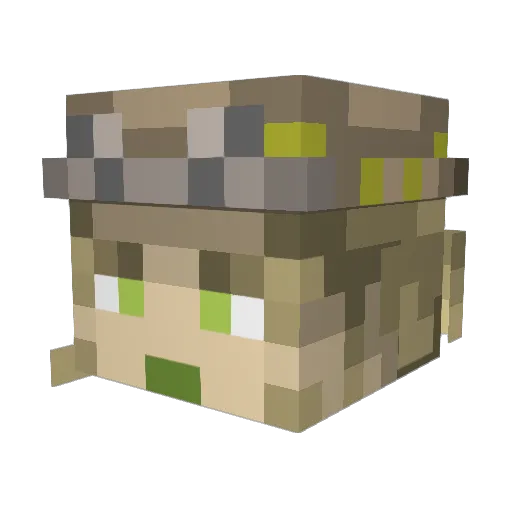 r3d_rabb1t Minecraft avatar head, 3D render