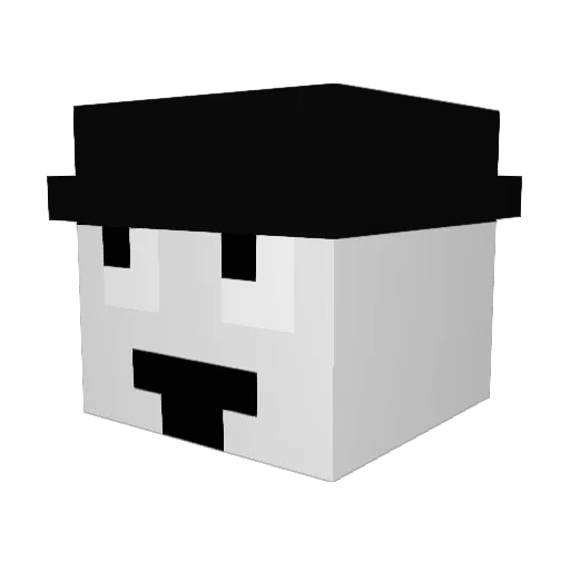 r3dbruh Minecraft avatar head, 3D render