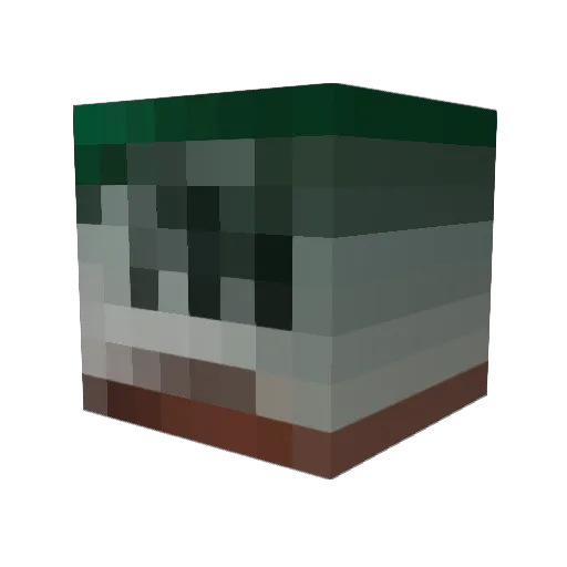 r3fuseD Minecraft avatar head, 3D render