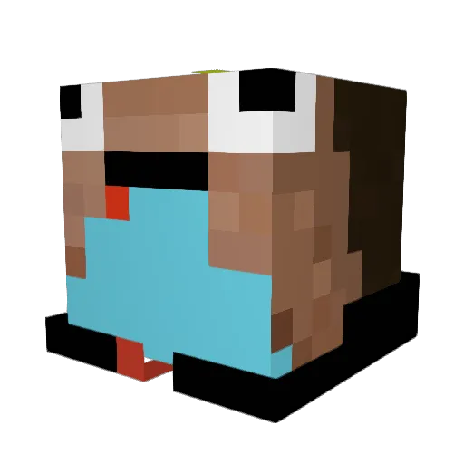 r3jik Minecraft avatar head, 3D render