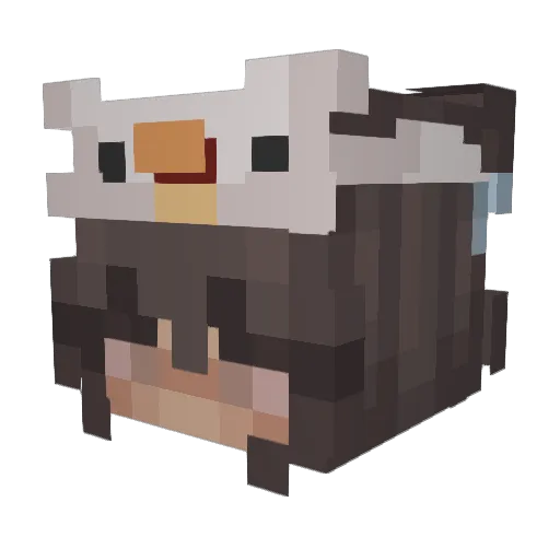 r3my Minecraft avatar head, 3D render
