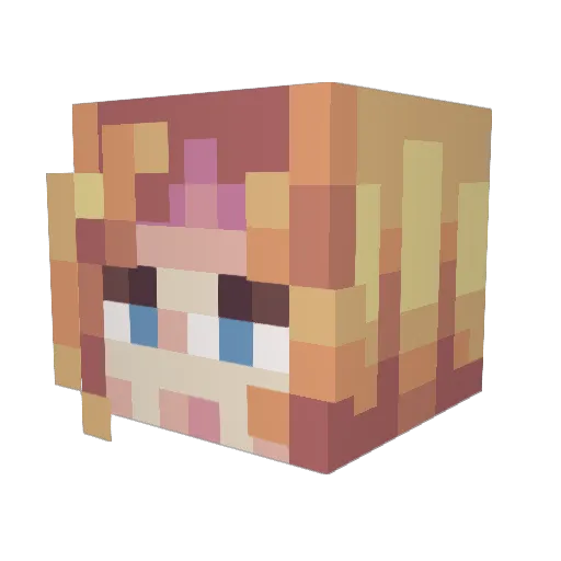 r3n_me Minecraft avatar head, 3D render