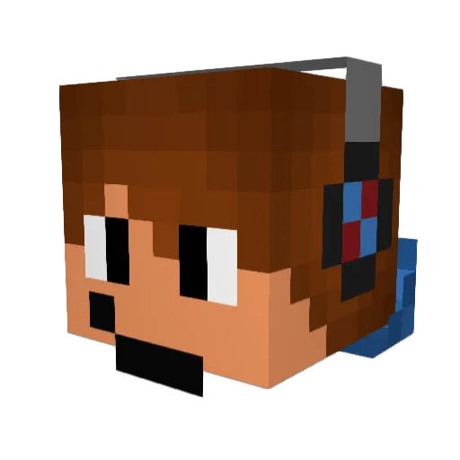 r3nox Minecraft avatar head, 3D render