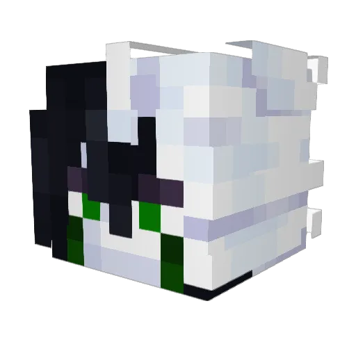 r3nt Minecraft avatar head, 3D render