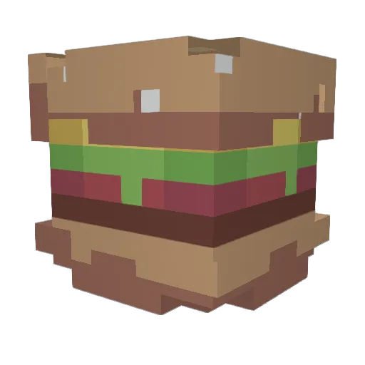 r43yeah Minecraft avatar head, 3D render