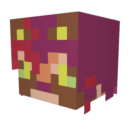 r4c00nt33f Minecraft avatar head, 3D render