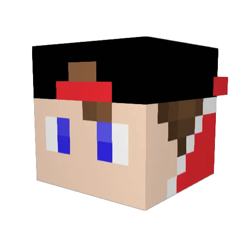 r4fynno Minecraft avatar head, 3D render