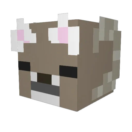 r4t_b0i Minecraft avatar head, 3D render