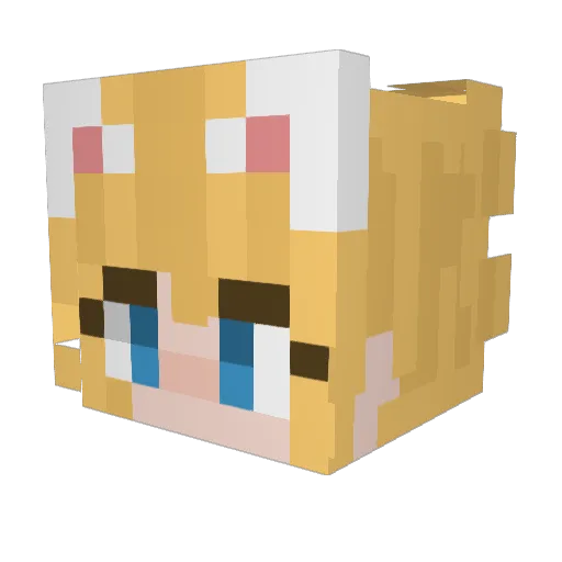 r632 Minecraft avatar head, 3D render