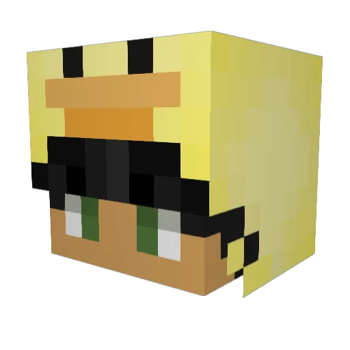 r6gue Minecraft avatar head, 3D render