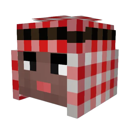 r7ck Minecraft avatar head, 3D render
